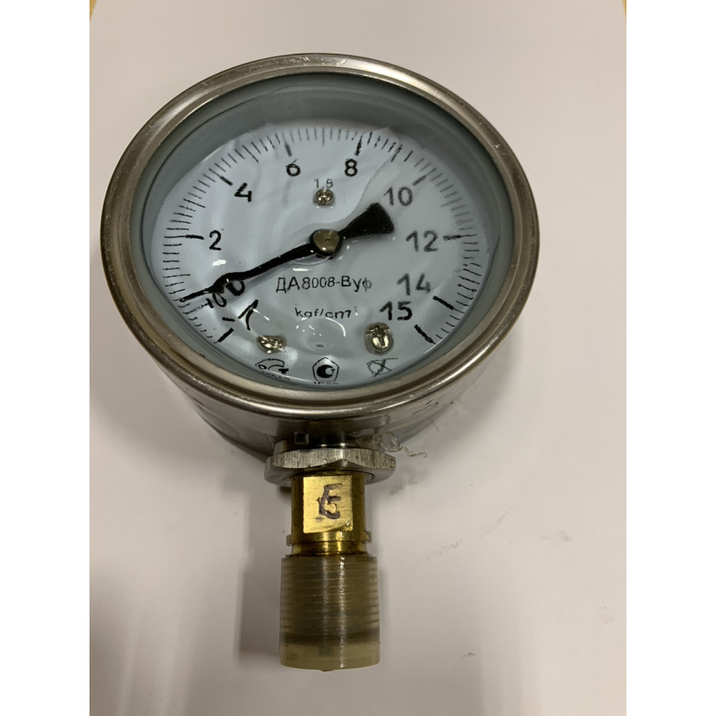 ДА8008ВУФ -1-15кг манометр гліцерінозаповнений